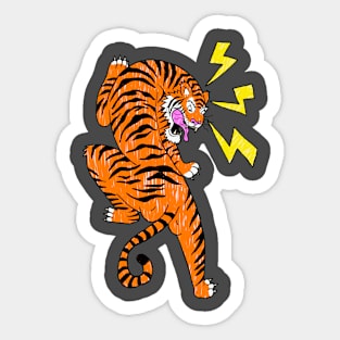 Silly Tiger Sticker